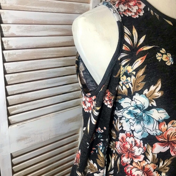 Floral Cold Shoulder Mini Dress ONE LEFT - Picture 4 of 5